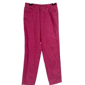 Ralph Lauren‎ Black Label Pink Linen Pants Size 6